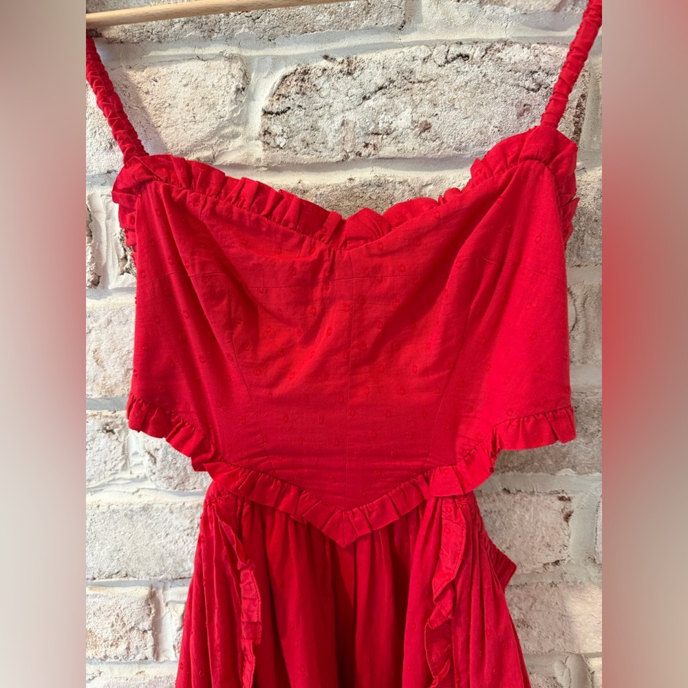 FARM Rio Heart-Shaped Bodice Ruffled Maxi Dress - Picture 5 of 6